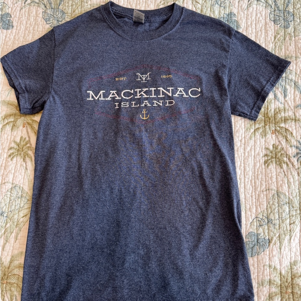 Gildan Mackinac Island Navy Blue Tee